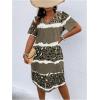 imageSOLY HUX Womens Plus Size Leopard Print V Neck Short Sleeve T Shirt Dress Summer Short DressesMulti Printed