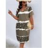 imageSOLY HUX Womens Plus Size Leopard Print V Neck Short Sleeve T Shirt Dress Summer Short DressesMulti Printed