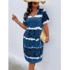 imageSOLY HUX Womens Plus Size Leopard Print V Neck Short Sleeve T Shirt Dress Summer Short DressesNavy Blue Print