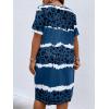 imageSOLY HUX Womens Plus Size Leopard Print V Neck Short Sleeve T Shirt Dress Summer Short DressesNavy Blue Print