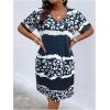 imageSOLY HUX Womens Plus Size Leopard Print V Neck Short Sleeve T Shirt Dress Summer Short DressesRoyal Blue Print