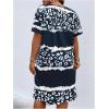 imageSOLY HUX Womens Plus Size Leopard Print V Neck Short Sleeve T Shirt Dress Summer Short DressesRoyal Blue Print