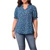 Dusty Blue Floral Printed