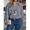 imageSOLY HUX Womens Plus Size Allover Printed Notched V Neck Long Sleeve Casual Blouse TopsBlue Paisley