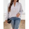 imageSOLY HUX Womens Plus Size Allover Printed Notched V Neck Long Sleeve Casual Blouse TopsPrinted Multicoloured
