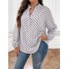 imageSOLY HUX Womens Plus Size Allover Printed Notched V Neck Long Sleeve Casual Blouse TopsPrinted Multicoloured