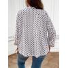 imageSOLY HUX Womens Plus Size Allover Printed Notched V Neck Long Sleeve Casual Blouse TopsPrinted Multicoloured