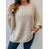 imageSOLY HUX Womens Plus Size Crewneck Long Sleeve Casual Oversized Sweater Pullover TopsApricot