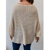 imageSOLY HUX Womens Plus Size Crewneck Long Sleeve Casual Oversized Sweater Pullover TopsApricot