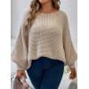 imageSOLY HUX Womens Plus Size Crewneck Long Sleeve Casual Oversized Sweater Pullover TopsApricot