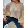 imageSOLY HUX Womens Plus Size Crewneck Long Sleeve Casual Oversized Sweater Pullover TopsApricot