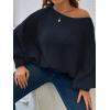 imageSOLY HUX Womens Plus Size Crewneck Long Sleeve Casual Oversized Sweater Pullover TopsPure Royal Blue