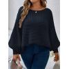 imageSOLY HUX Womens Plus Size Crewneck Long Sleeve Casual Oversized Sweater Pullover TopsPure Royal Blue