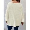 imageSOLY HUX Womens Plus Size Crewneck Long Sleeve Casual Oversized Sweater Pullover TopsPure White
