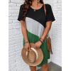 imageSOLY HUX Womens Plus Size Dress Color Block Short Sleeve T Shirt Dress Casual Summer DressesBlack and Green
