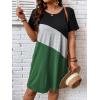 imageSOLY HUX Womens Plus Size Dress Color Block Short Sleeve T Shirt Dress Casual Summer DressesBlack and Green
