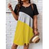imageSOLY HUX Womens Plus Size Dress Color Block Short Sleeve T Shirt Dress Casual Summer DressesBlack and Yellow