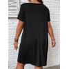imageSOLY HUX Womens Plus Size Dress Color Block Short Sleeve T Shirt Dress Casual Summer DressesColorblock Blue