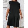 imageSOLY HUX Womens Plus Size Dress Color Block Short Sleeve T Shirt Dress Casual Summer DressesColorblock Grey