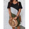 imageSOLY HUX Womens Plus Size Dress Color Block Short Sleeve T Shirt Dress Casual Summer DressesMulti Colorblock