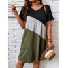 imageSOLY HUX Womens Plus Size Dress Color Block Short Sleeve T Shirt Dress Casual Summer DressesMulti Colorblock