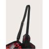 imageSOLY HUX Womens Plus Size Sexy Floral Lace Scalloped Trim Wireless Bra Adjustable Strap V Neck Everyday BraletteBurgundy and Black Lace