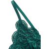 imageSOLY HUX Womens Plus Size Sexy Floral Lace Scalloped Trim Wireless Bra Adjustable Strap V Neck Everyday BraletteDark Green