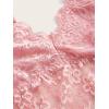 imageSOLY HUX Womens Plus Size Sexy Floral Lace Scalloped Trim Wireless Bra Adjustable Strap V Neck Everyday BralettePure Pink
