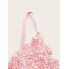 imageSOLY HUX Womens Plus Size Sexy Floral Lace Scalloped Trim Wireless Bra Adjustable Strap V Neck Everyday BralettePure Pink