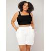 imageSOLY HUX Womens Plus Size Square Neck Sleeveless Crop Tank Top Casual Basic TopsPlain Black