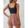 imageSOLY HUX Womens Summer Sleeveless Belted Tank Romper Short JumpsuitBlack Boho Print