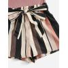 imageSOLY HUX Womens Summer Sleeveless Belted Tank Romper Short JumpsuitDusty Pink Striped