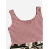 imageSOLY HUX Womens Summer Sleeveless Belted Tank Romper Short JumpsuitDusty Pink Striped