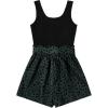 imageSOLY HUX Womens Summer Sleeveless Belted Tank Romper Short JumpsuitMulticoloured Allover Print