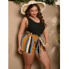 imageSOLY HUX Womens Summer Sleeveless Belted Tank Romper Short JumpsuitMulticoloured Polka Dots