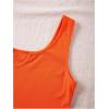 imageSOLY HUX Womens Summer Sleeveless Belted Tank Romper Short JumpsuitOrange Printed