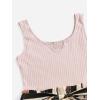 imageSOLY HUX Womens Summer Sleeveless Belted Tank Romper Short JumpsuitPink Striped