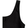 imageSOLY HUX Womens Summer Sleeveless Belted Tank Romper Short JumpsuitStriped Black White