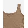 imageSOLY HUX Womens Summer Sleeveless Belted Tank Romper Short JumpsuitStriped Brown