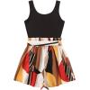 imageSOLY HUX Womens Summer Sleeveless Belted Tank Romper Short JumpsuitStriped Multicoloured