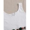 imageSOLY HUX Womens Summer Sleeveless Belted Tank Romper Short JumpsuitStriped White