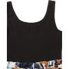 imageSOLY HUX Womens Summer Sleeveless Belted Tank Romper Short JumpsuitTropical Print Multi
