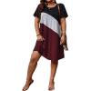 Burgundy Colorblock