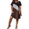 Coffee Brown Colorblock