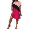 Hot Pink Colorblock