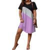 Lilac Purple Colorblock