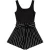 Striped Black White