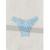 imageSOLY HUX Bikini Bottoms for Women Bow Textured Lettuce Trim Swim Bottom SwimwearSolid Light Blue
