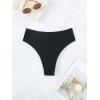 imageSOLY HUX Bikini Bottoms for Women Criss Cross Cut Out Back Thong Swimsuit BeachwearSolid Black