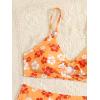 imageSOLY HUX Girls Ditsy Floral Print Bikini Swimsuit Ruffle Trim 2 Piece Bathing Suit BeachwearBurnt Orange